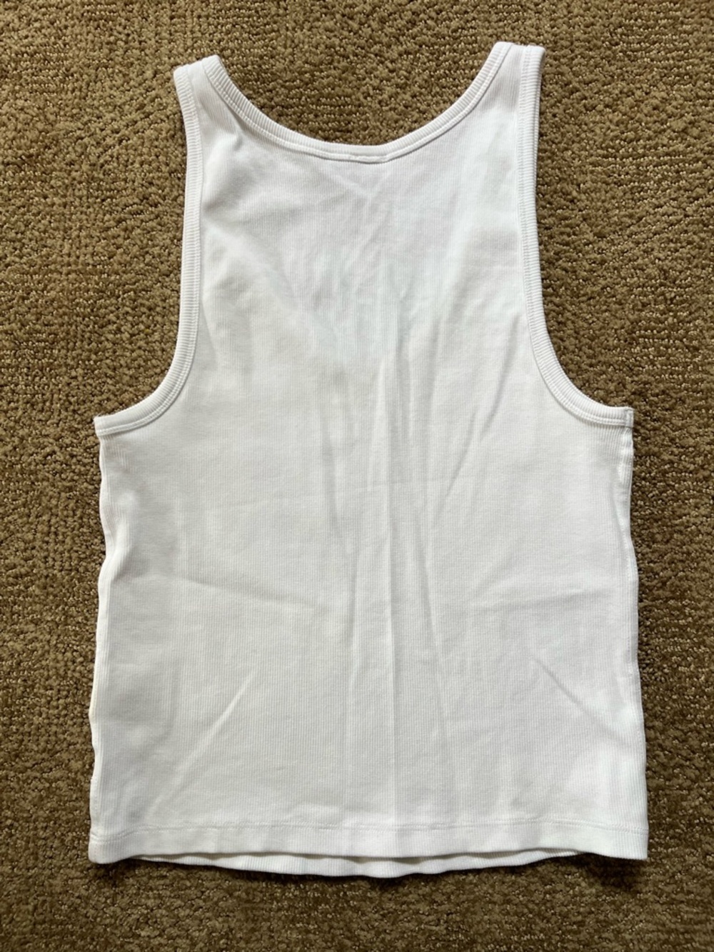 Faherty Cream Ribbed Tank Top - Picture 5 of 6